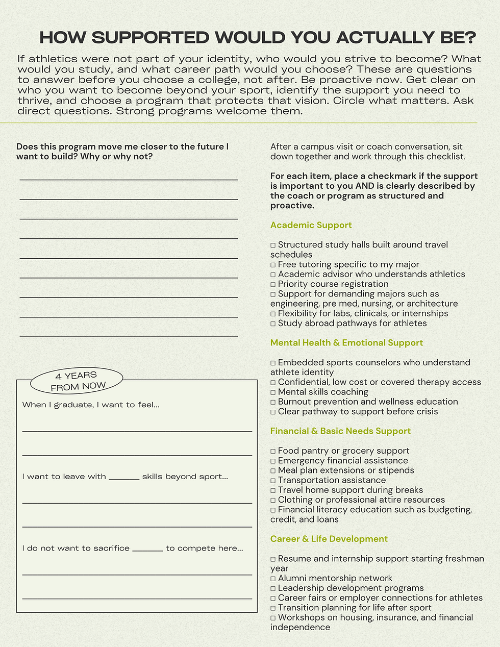 Thumbnail: Collegiate Athletics Recruiting Workbook