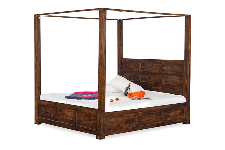 Thumbnail: Solid Wood Rajwadi Poster Bed