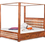Thumbnail: Solid Wood Poster Bed Brass Royale