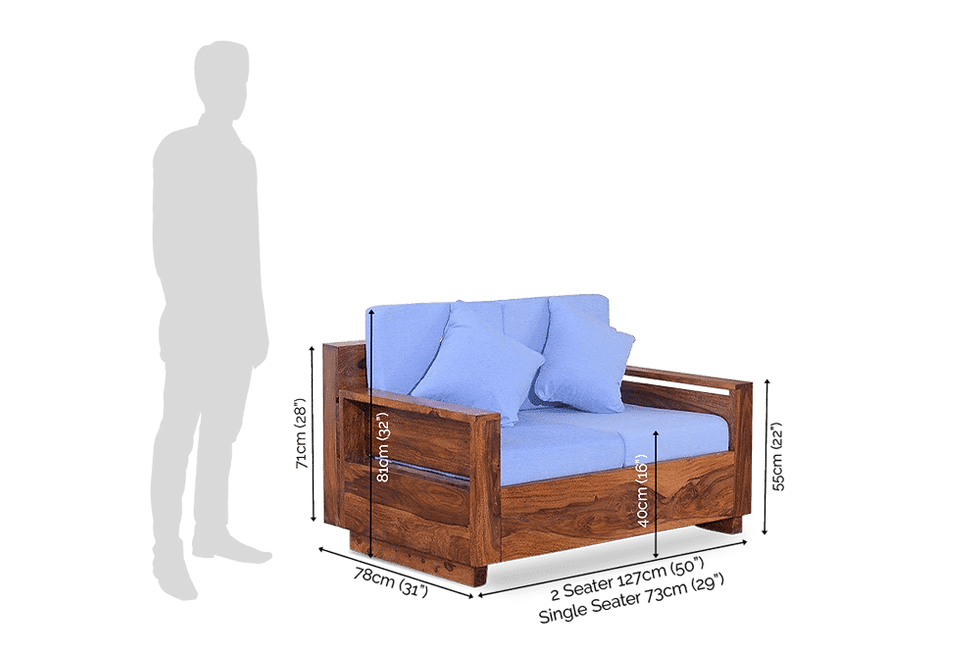 Thumbnail: Solid Wood Dalton Sofa Set