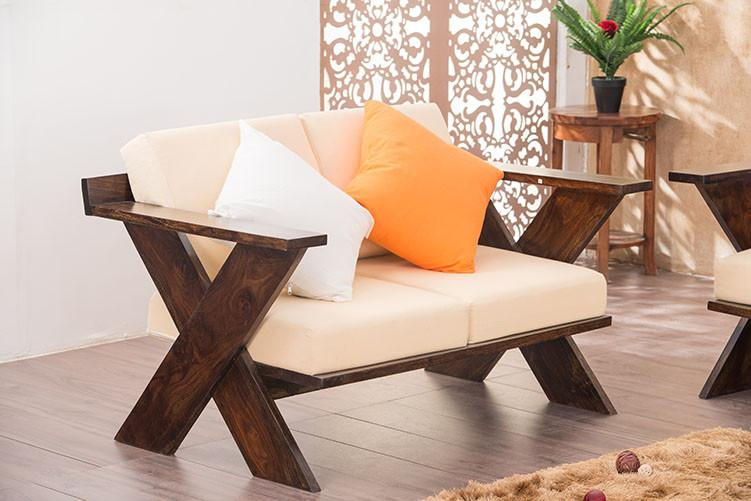 Thumbnail: Solid Wood New Crossia Sofa Set