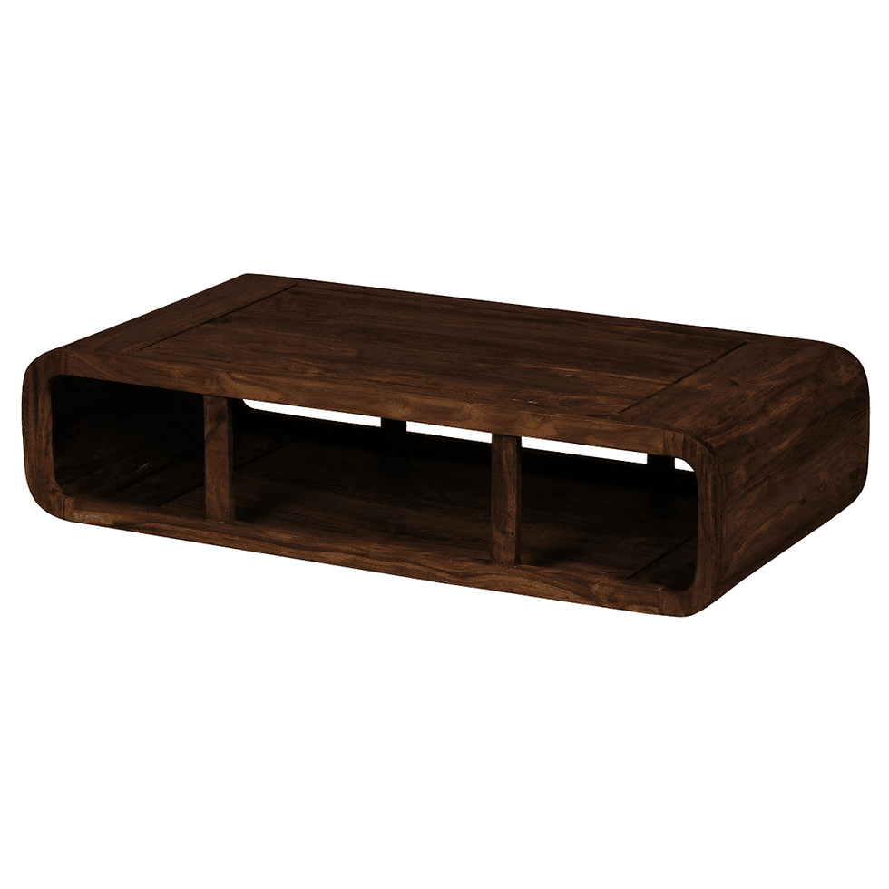 Thumbnail: Solid Wood Curved Coffee Table