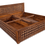 Thumbnail: Solid Wood Brass Bed D With Trolley Storage