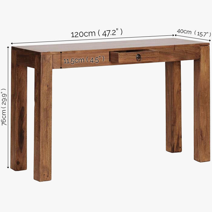 Thumbnail: Solid Wood Cube Console Desk