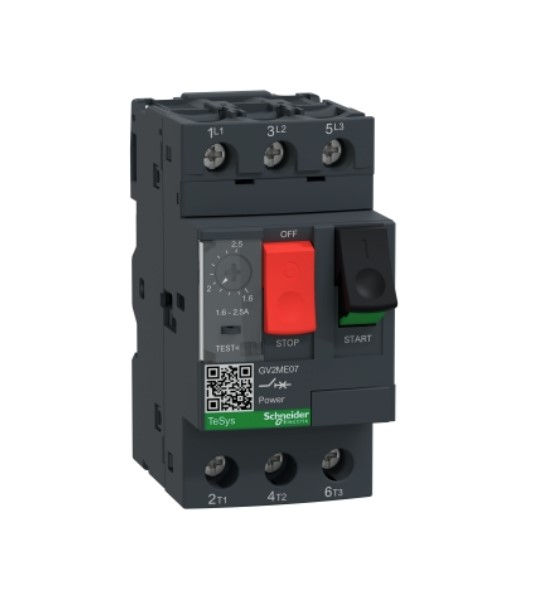Motorschutzschalter GV2-ME, 1,6-2, 3p 3d, thermomagnetischer Auslöser