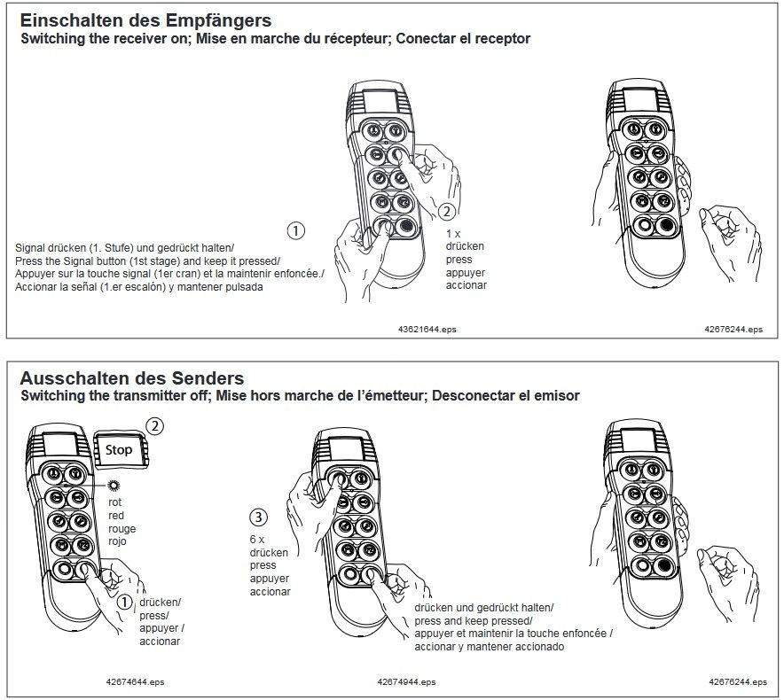 Miniaturbild: Demag Infrarot Empfänger 42-48VAC IR, für DIR-H10, Empfängerset, (ohne Sender)