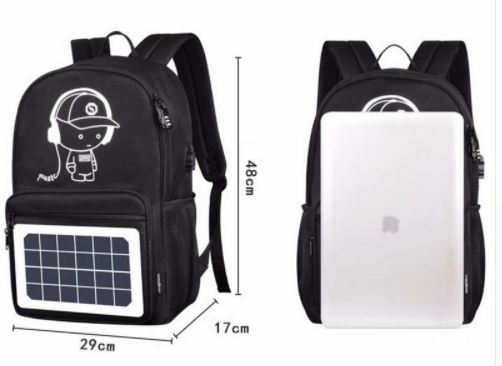 Thumbnail: 14 Inch Solar Panel Cartoon Anti-theft Waterproof Teenagers Backpack