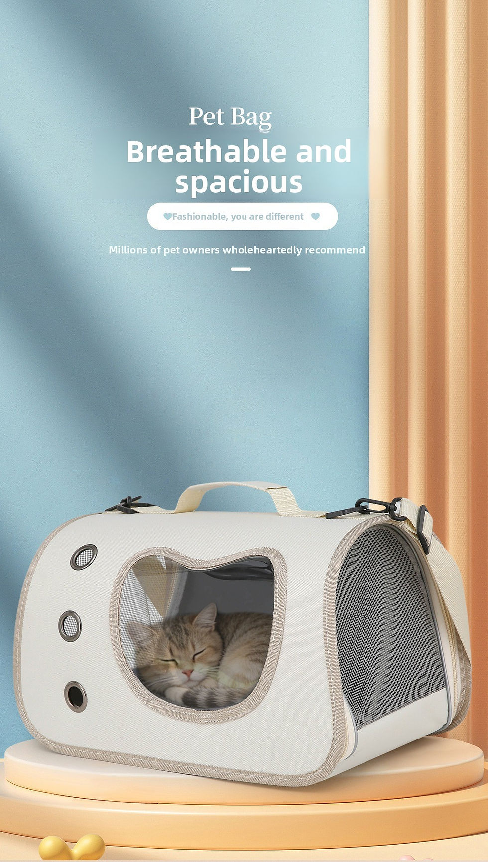 Thumbnail: Portable Pet Carrier Bag – Breathable & Foldable