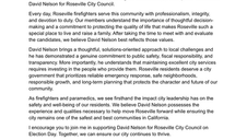 Roseville Firefighters Local 1592 Endorses David Nelson for City Council