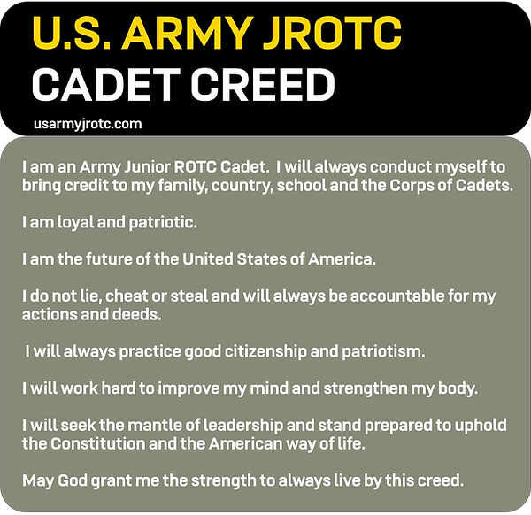 U.S. Army JROTC - Cadet Creed.png