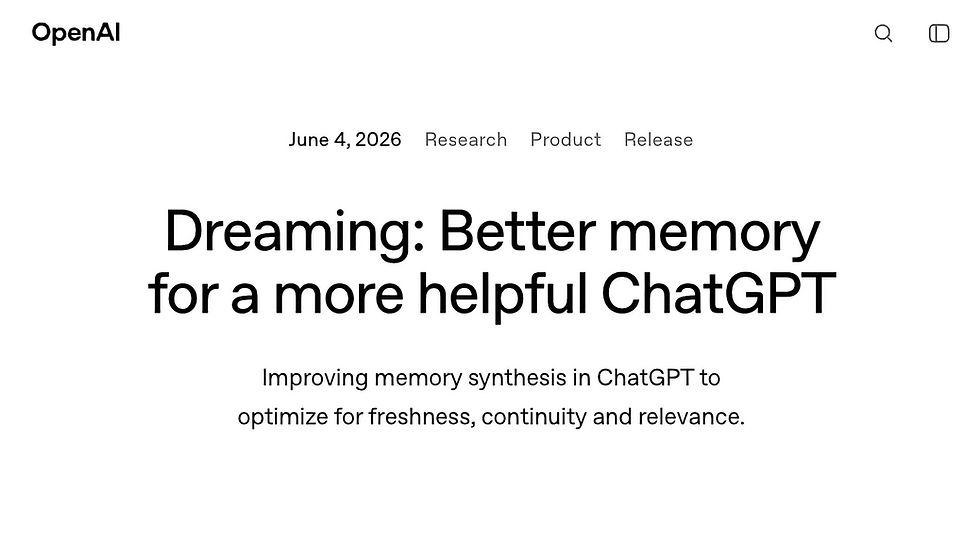 ChatGPTのメモリが進化、指示なしで自動学習する「Dreaming V3」登場