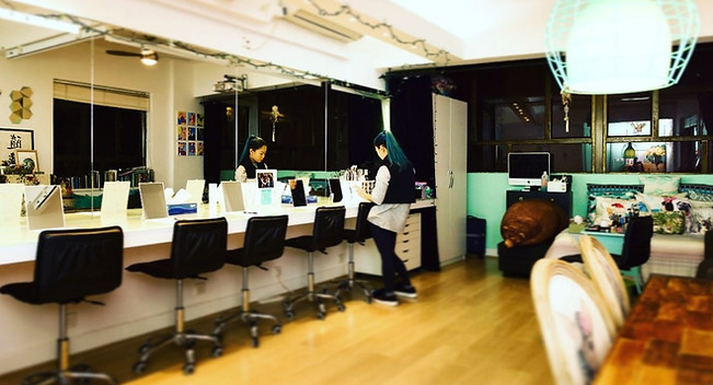 Kalamakeup studio interior in Central, Hong Kong