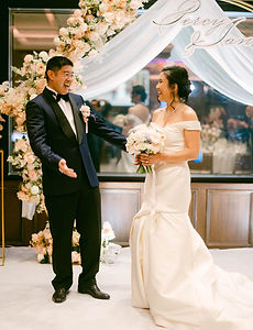 新娘 Percy 與丈夫於香港美國會,化妝及髮型由 Ka Lam 負責