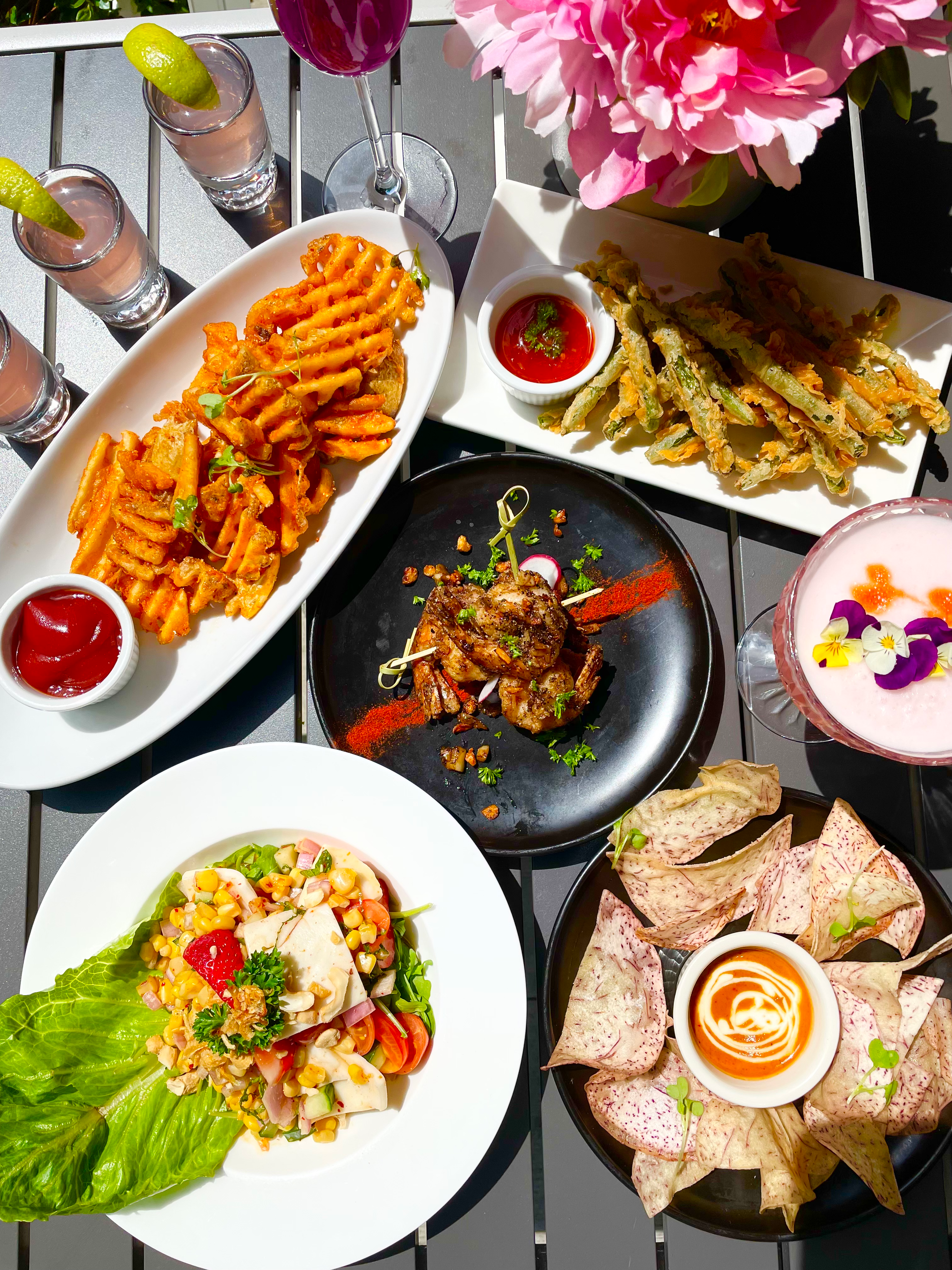 Arranged Food and Objects