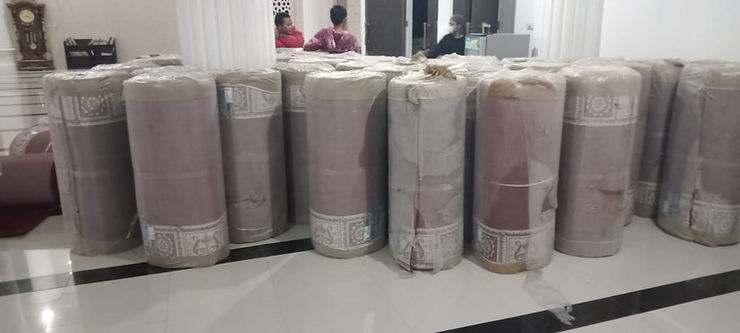 pemasangan karpet masjid premium