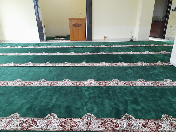 pemasangan karpet masjid roll turki