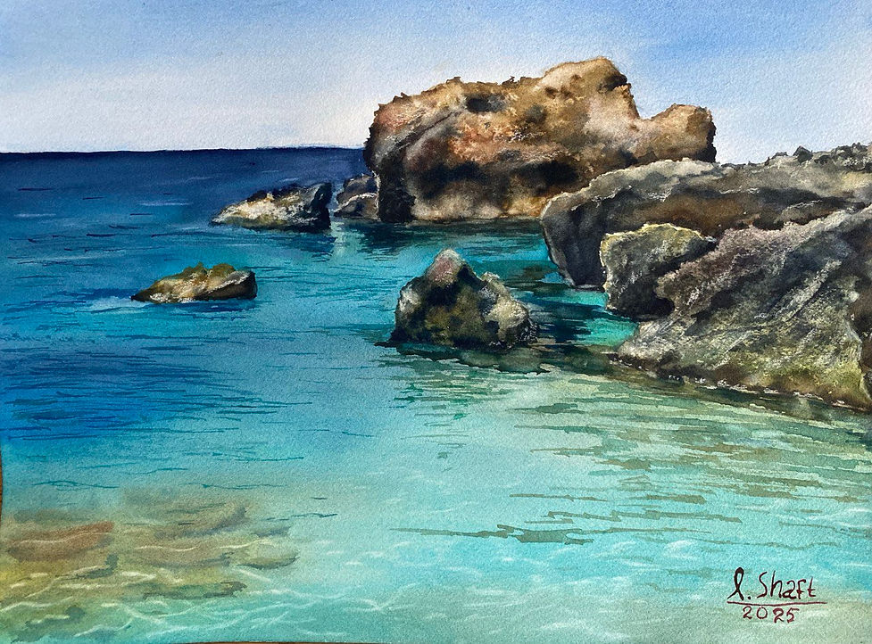 Is Arutas. Sardinia | Watercolor