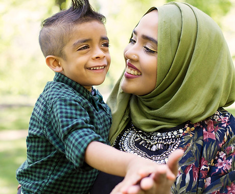 Muslim Mother and Son