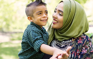 Muslim Mother and Son