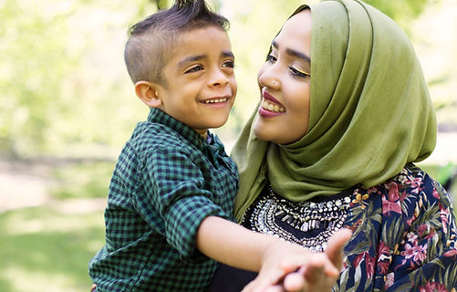 Muslim Mother and Son