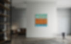 Endless Abstract painting hanging on a white wall
