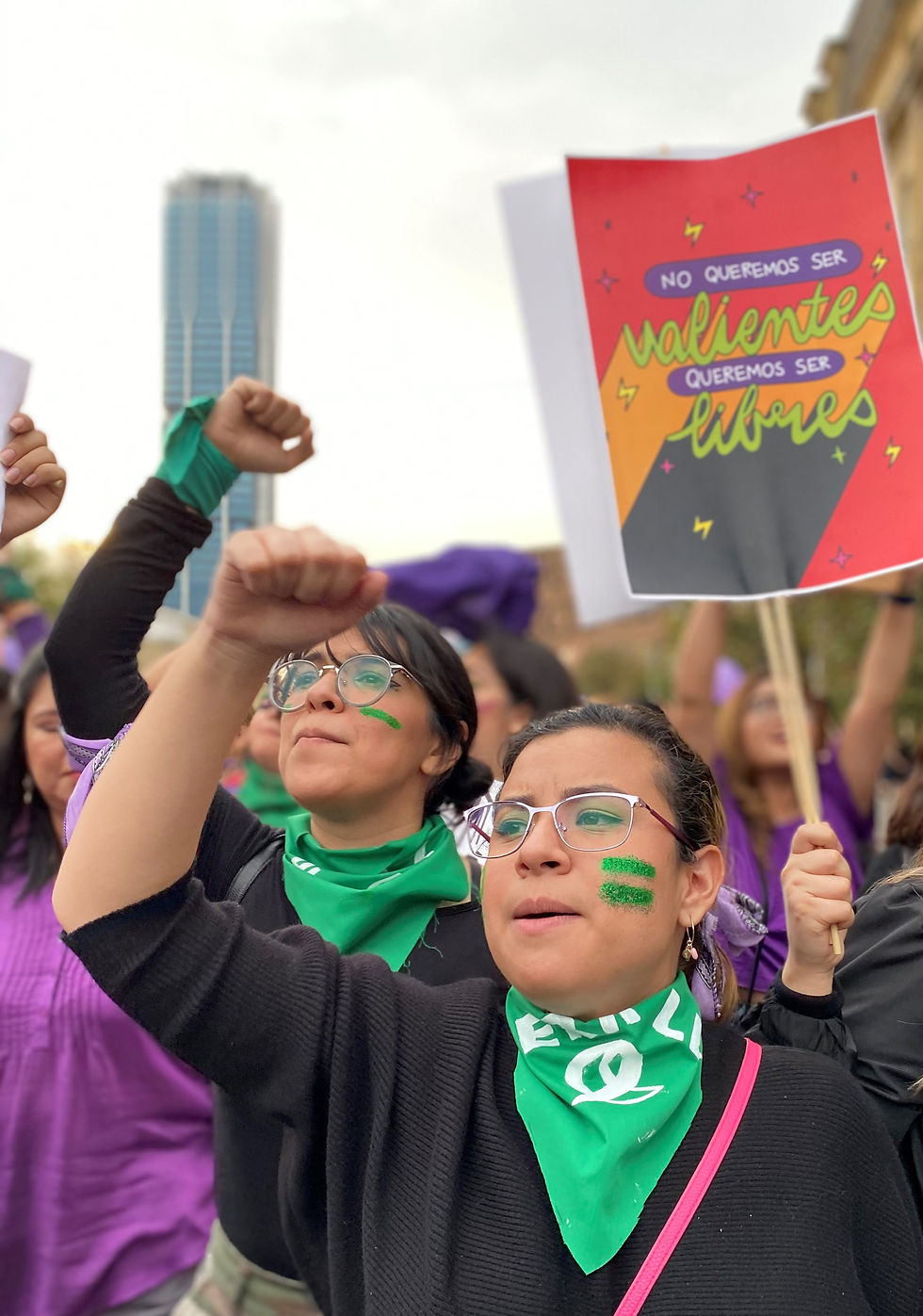 Luisa y Esme. Amigas, feministas interseccionales transincluyentes, ocupantes de la política y miembrxs de La Fortaleza.