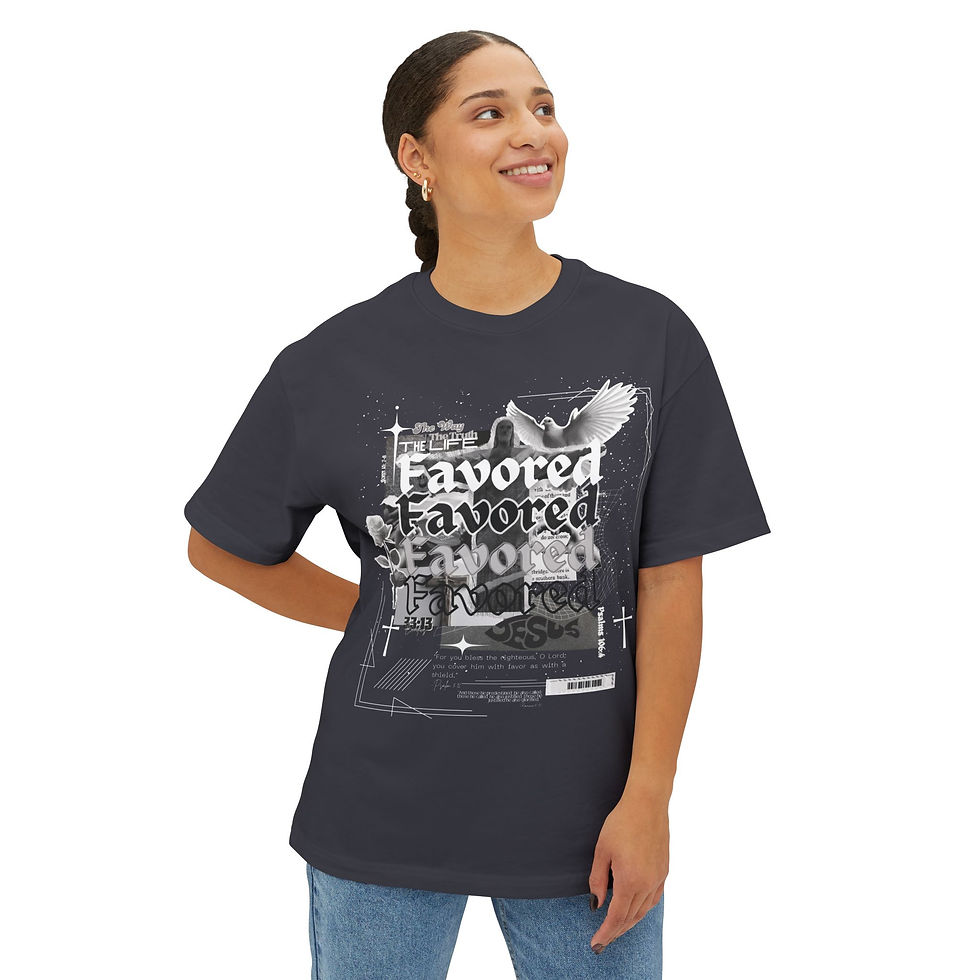 Thumbnail: Favored | Oversized Boxy Tee - Unisex Graphic T-Shirt for Comfort and Style