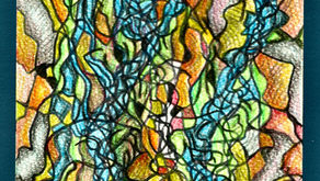 Neurographic drawing. Coloured pencils. Jan. 2025.
