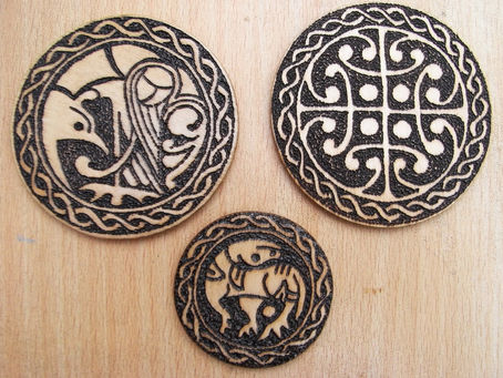 Anglo saxon inspired fridge magnets.