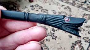 Dragon head spoon. Ebony.