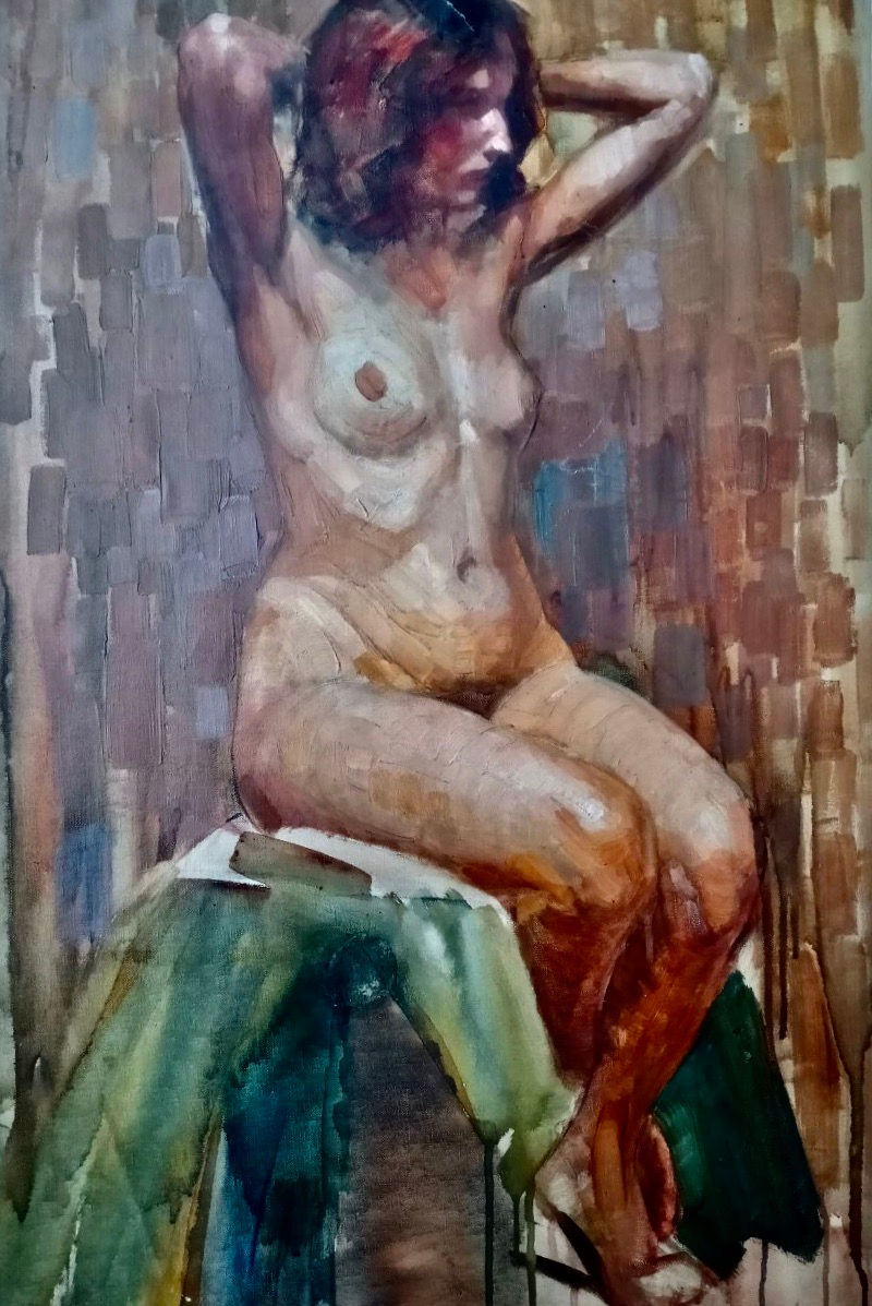 Seated nude. Oil on canvas. 1920s. Bill Woods.