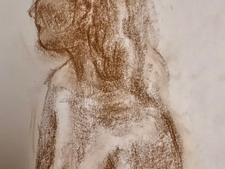 Life drawing. Conte. 2022.