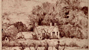 WHITFIELD near FALFIELD GLOS. Drypoint engraving.