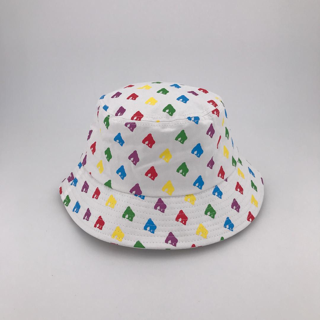 White Multi Coloured Gorilla COLOSSAL Bucket Hat