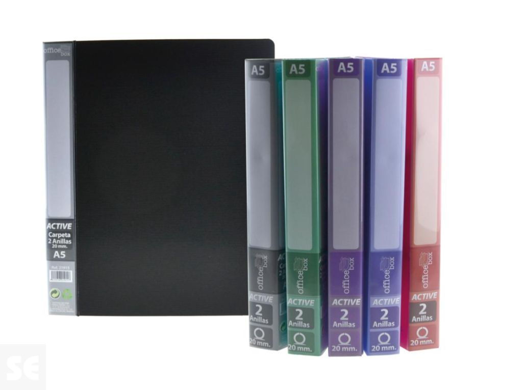 Carpeta Active A5 con dos anillas 20 mm