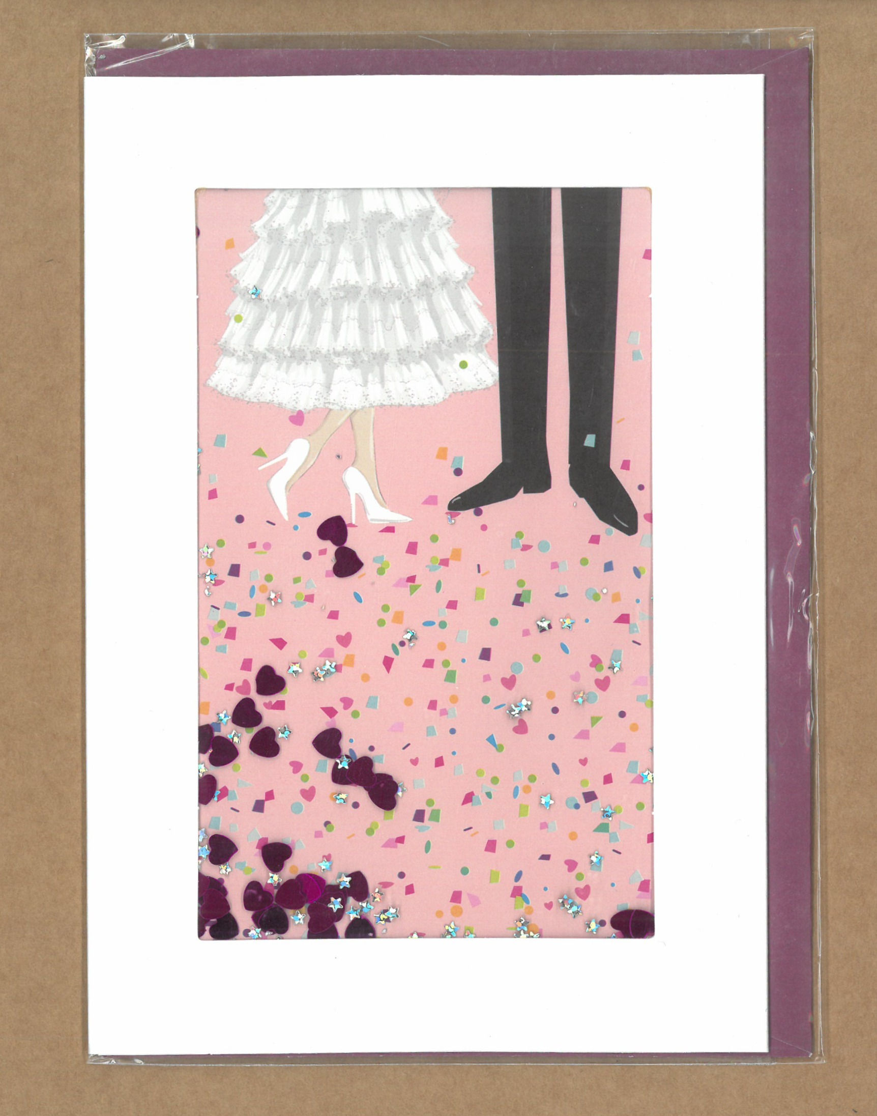 Tarjeta de felicitación novios (piernas)