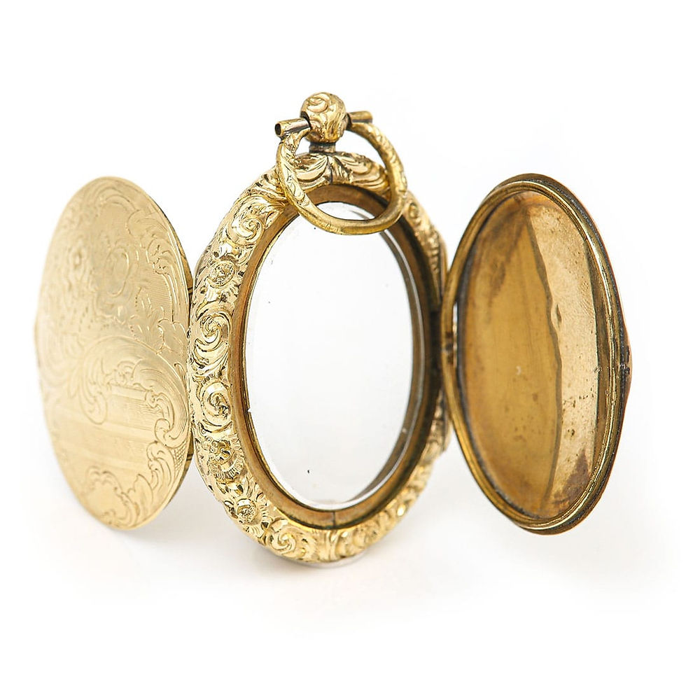 Thumbnail: Large Oval Victorian 9ct Gold Engraved Double Sided Locket, Circa 1890
