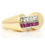 Thumbnail: Art Deco 18ct Gold French Ruby and Diamond Tank Ring
