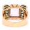 Thumbnail: Vintage 18ct Rose Gold 3.20ct Pink Sapphire and Diamond Tank Ring