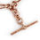 Thumbnail: Early 20th Century 9ct Rose Gold Trombone Link Albert Watch Chain 15"