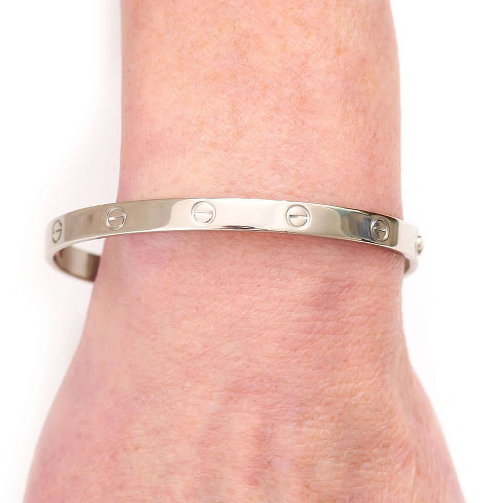 Thumbnail: Cartier White Gold Love Bracelet Size 21