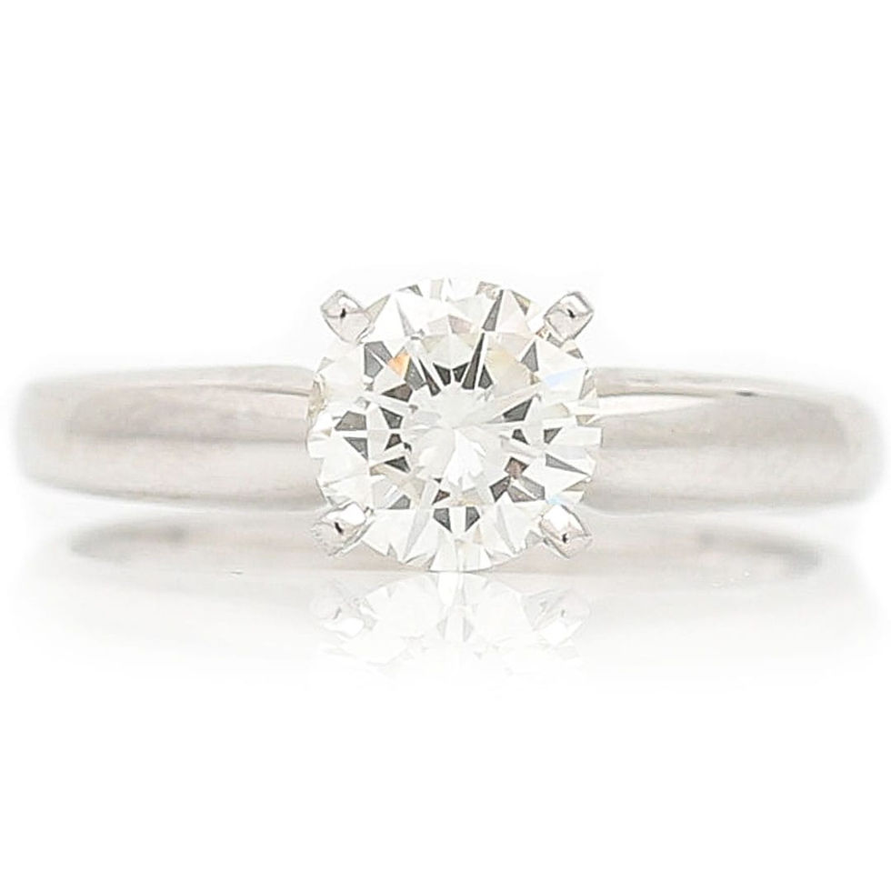 Thumbnail: Platinum Single Stone 0.85ct Brilliant Cut Diamond Ring