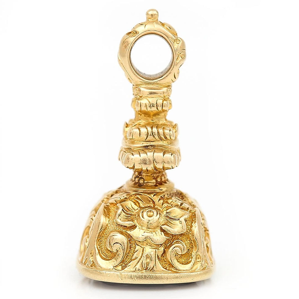 Thumbnail: Victorian 15ct Gold Amethyst ‘Caroline’ Fob Seal