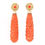 Thumbnail: Victorian 18 Karat Gold Carved Coral Torpedo Drop Earrings, circa 1890