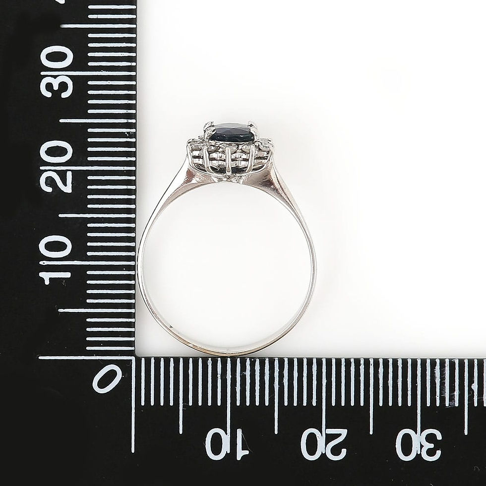Thumbnail: Vintage White Gold Sapphire and Diamond Ring