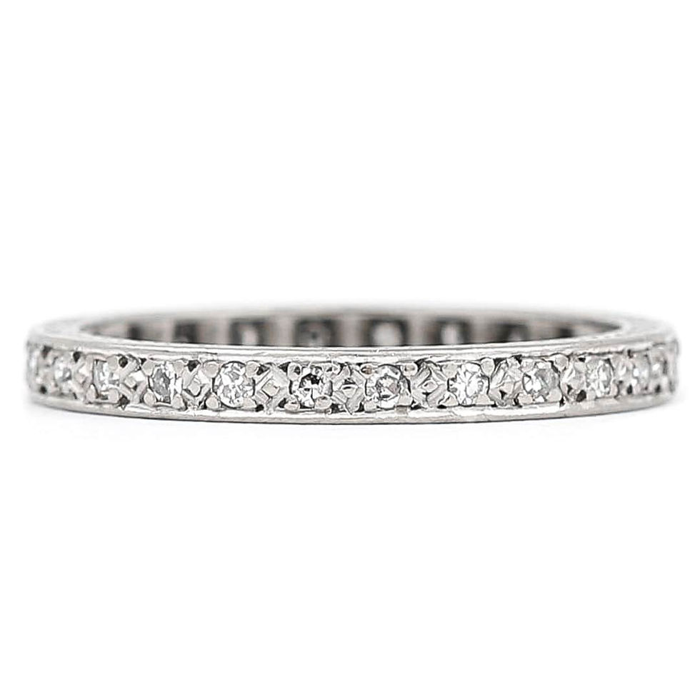 Thumbnail: Edwardian 18ct White Gold Diamond Full Eternity Ring