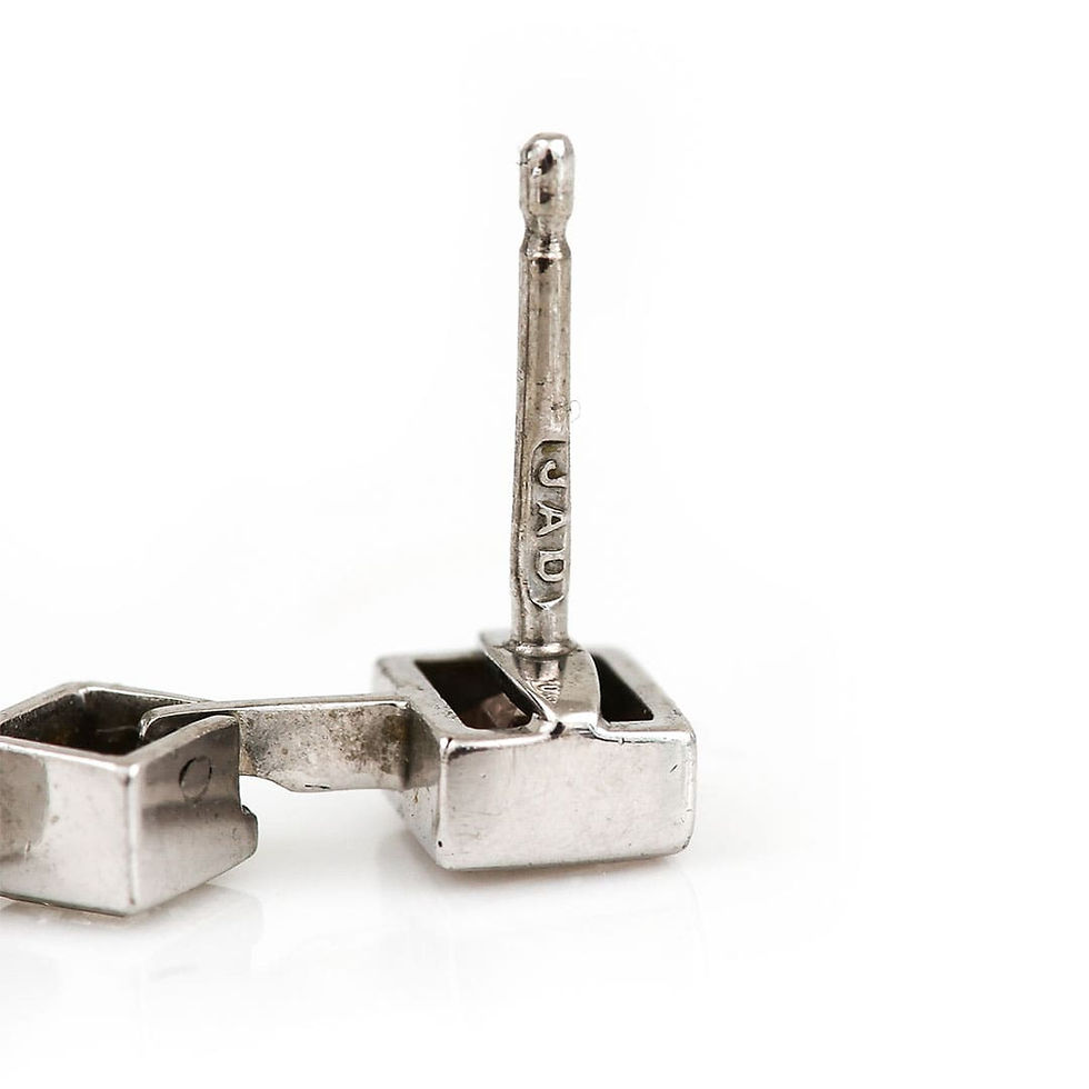 Thumbnail: Contemporary 18ct White Gold Pearl and 3.10ct Diamond Drop Earrings