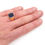 Thumbnail: Mid Century Danish 14ct Gold Synthetic Sapphire Mens Signet Ring