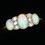 Thumbnail: Edwardian 18ct Gold Opal and Diamond Three Stone Ring