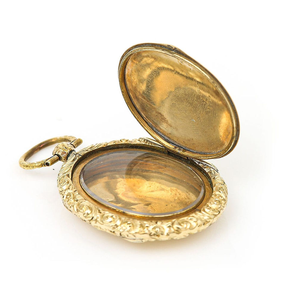 Thumbnail: Large Oval Victorian 9ct Gold Engraved Double Sided Locket, Circa 1890